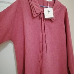 Pink long sleeve blouse